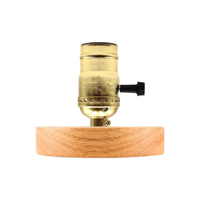 Retro Wooden Table Lamp with Light Ball – Decorative Lighting for Home | Kalsten