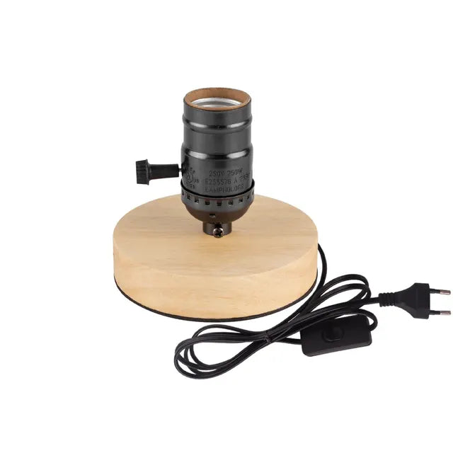 Retro Wooden Table Lamp with Light Ball – Decorative Lighting for Home | Kalsten