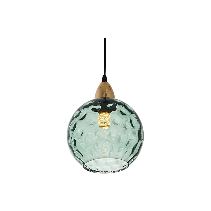 Pendant Light Ripple Glass 7.9 in Sphere Adjustable Dining Room Kitchen Hanging Ceiling Lamp Modern Nordic Minimalist Fixture | Kalsten