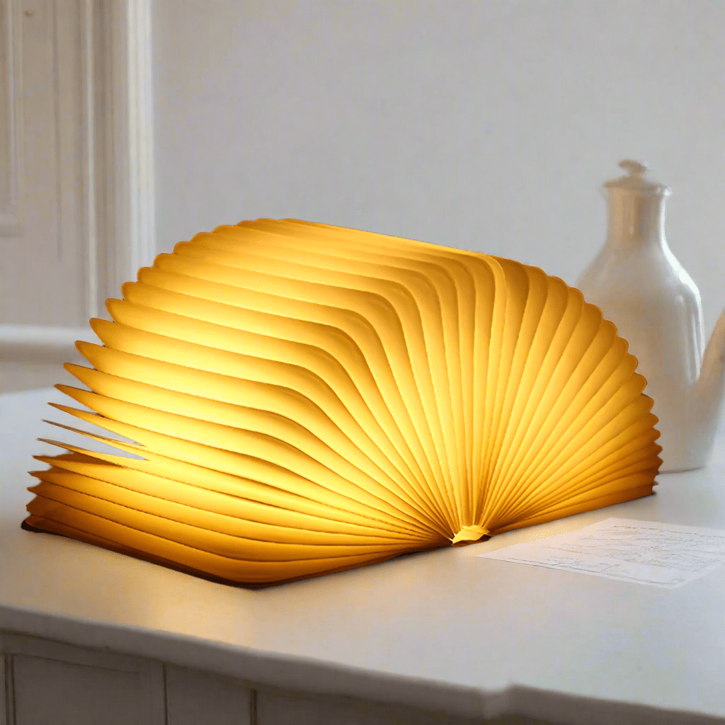 Table Lamp Folding Wood LED Book Light | Kalsten