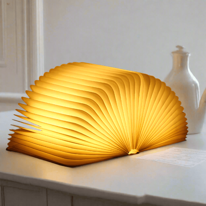 Table Lamp Folding Wood LED Book Light | Kalsten