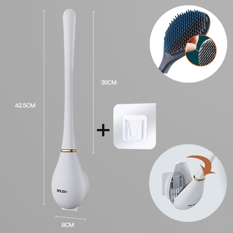 Kalsten | Hygienic Silicone Toilet Brush with Wall Holder and Quick-Drying Design