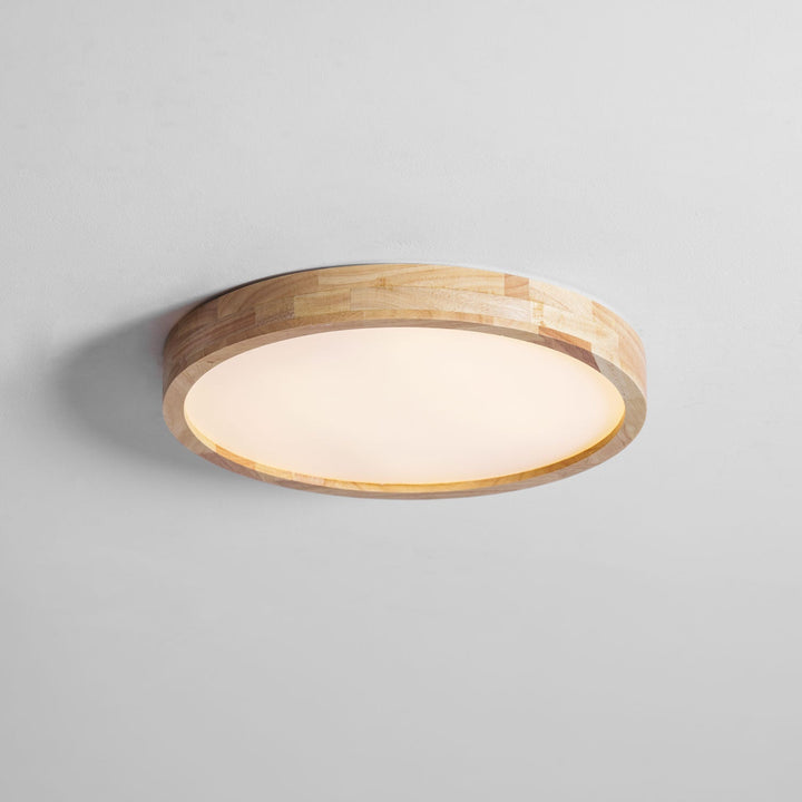 Wooden Geometric Ceiling Light 23.6 in LED Adjustable Wood Indoor Lamp | Kalsten