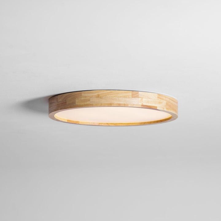 Wooden Geometric Ceiling Light 23.6 in LED Adjustable Wood Indoor Lamp | Kalsten
