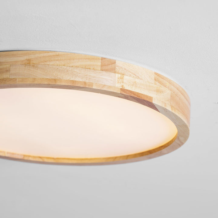 Wooden Geometric Ceiling Light 23.6 in LED Adjustable Wood Indoor Lamp | Kalsten