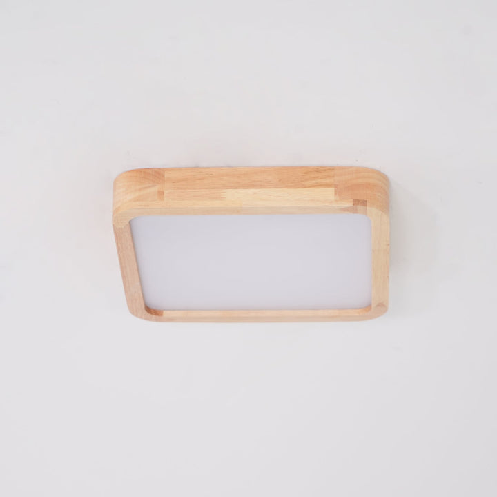 Wooden Geometric Ceiling Light 23.6 in LED Adjustable Wood Indoor Lamp | Kalsten