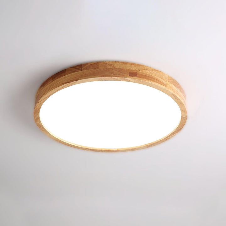 Wooden Geometric Ceiling Light 23.6 in LED Adjustable Wood Indoor Lamp | Kalsten