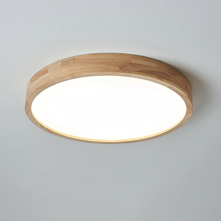 Wooden Geometric Ceiling Light 23.6 in LED Adjustable Wood Indoor Lamp | Kalsten