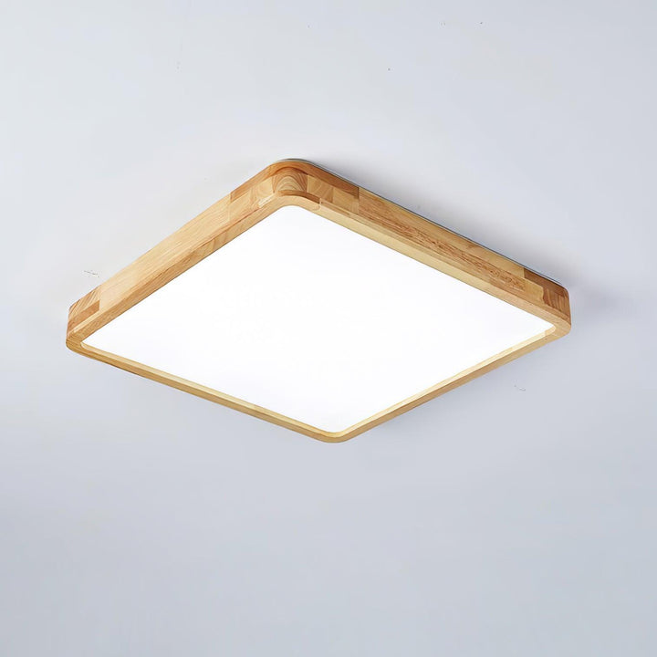 Wooden Geometric Ceiling Light 23.6 in LED Adjustable Wood Indoor Lamp | Kalsten