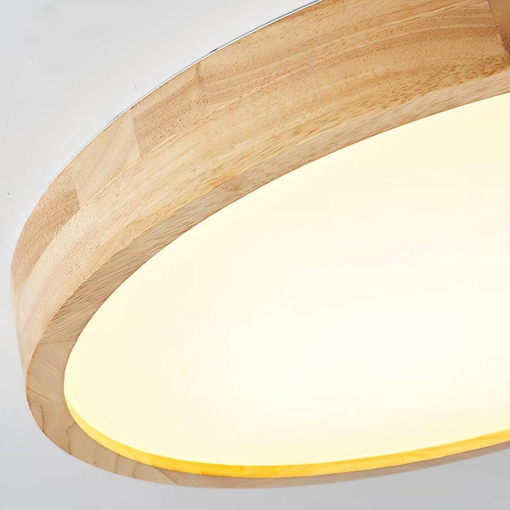 Wooden Geometric Ceiling Light 23.6 in LED Adjustable Wood Indoor Lamp | Kalsten