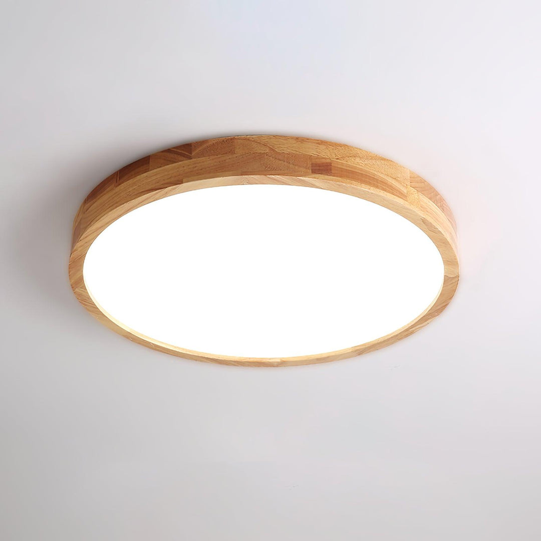 Wooden Geometric Ceiling Light 23.6 in LED Adjustable Wood Indoor Lamp | Kalsten