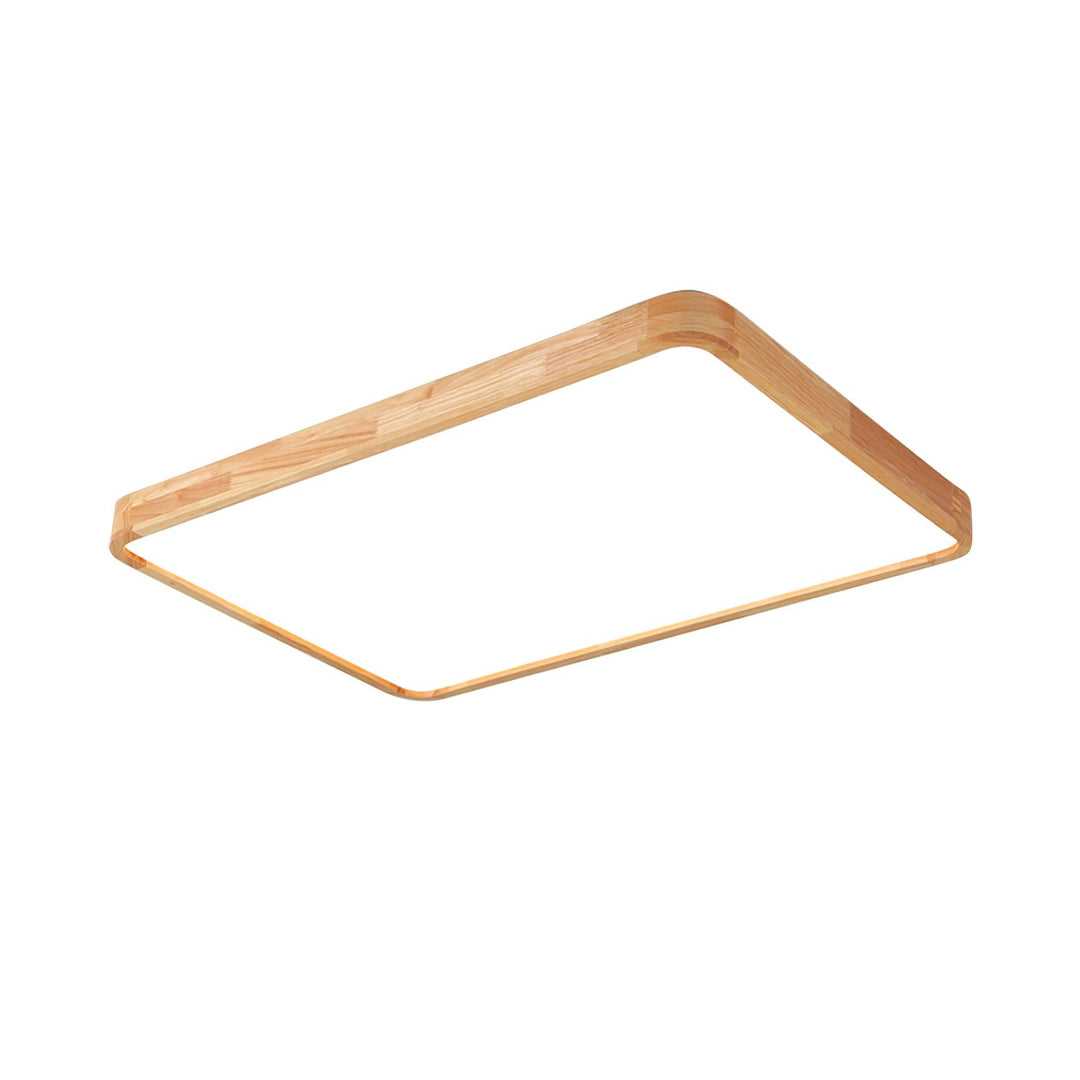 Wooden Geometric Ceiling Light 23.6 in LED Adjustable Wood Indoor Lamp | Kalsten