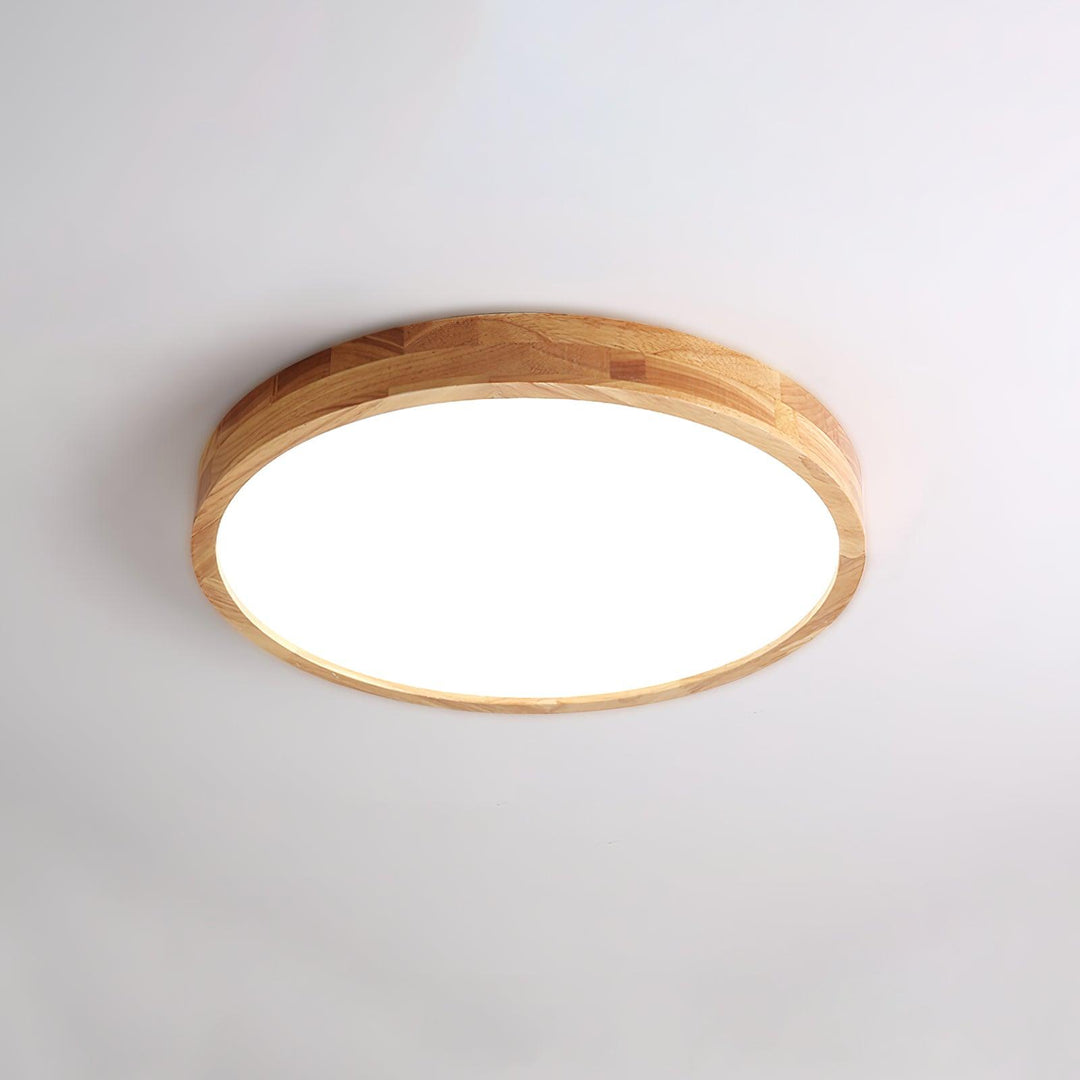 Wooden Geometric Ceiling Light 23.6 in LED Adjustable Wood Indoor Lamp | Kalsten