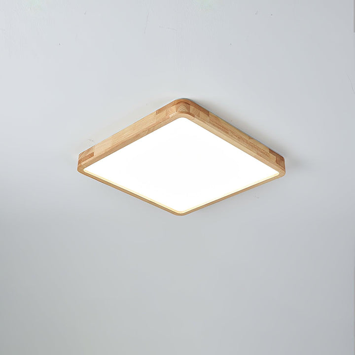 Wooden Geometric Ceiling Light 23.6 in LED Adjustable Wood Indoor Lamp | Kalsten