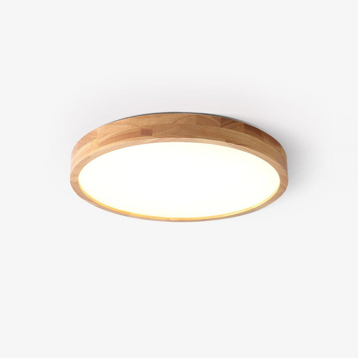 Wooden Geometric Ceiling Light 23.6 in LED Adjustable Wood Indoor Lamp | Kalsten