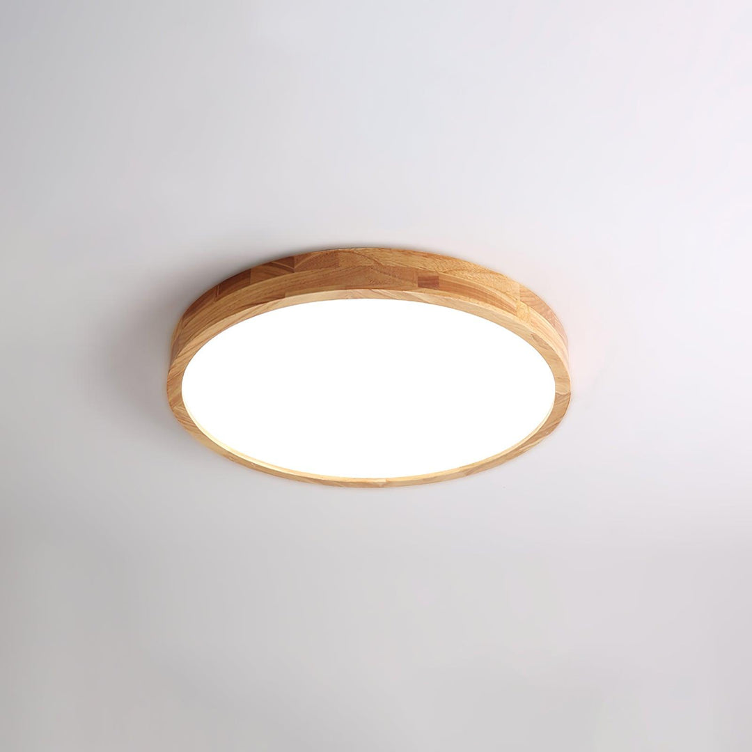 Wooden Geometric Ceiling Light 23.6 in LED Adjustable Wood Indoor Lamp | Kalsten