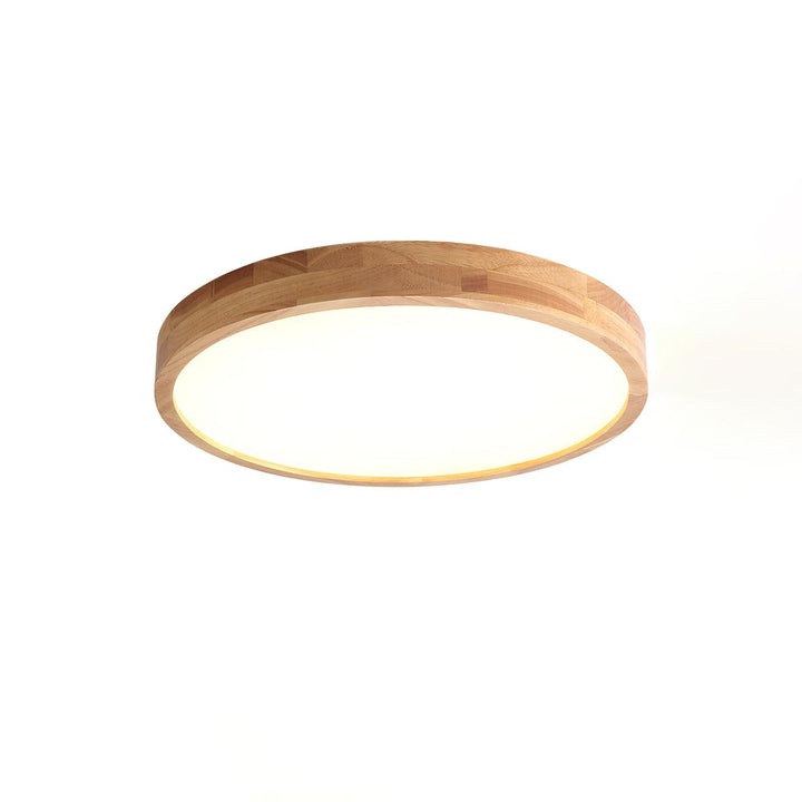 Wooden Geometric Ceiling Light 23.6 in LED Adjustable Wood Indoor Lamp | Kalsten