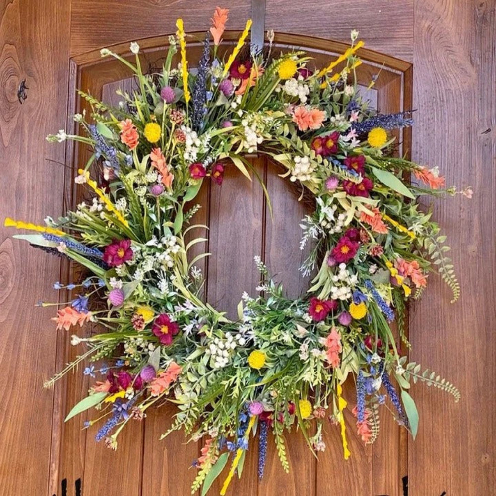 Kalsten | Thanksgiving Wreath Front Door Spring Wildflower Home Decor