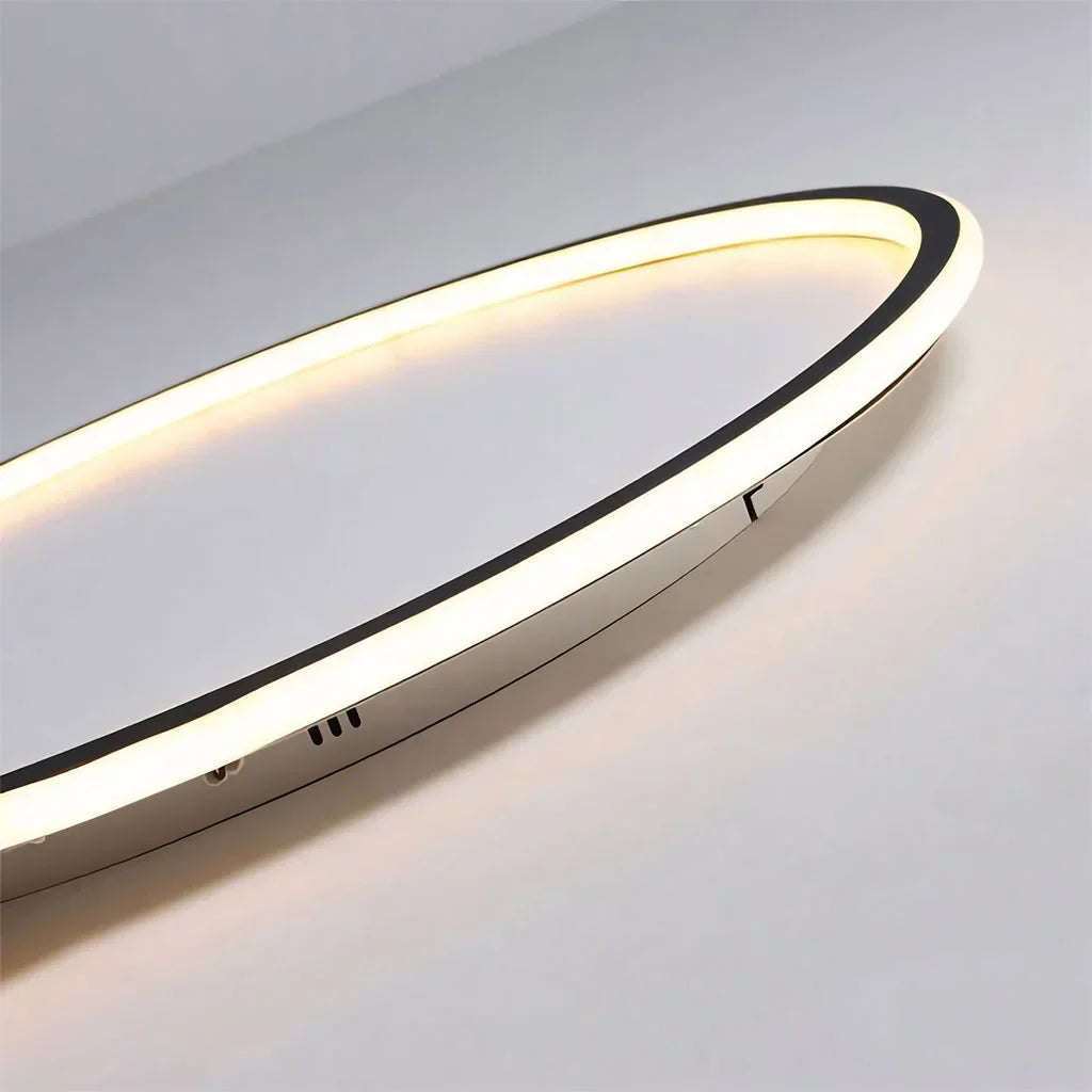 Ceiling Light Metal LED 12 in White Black Modern Living Room Bedroom Pendant Lamp Adjustable Color Temperatures | Kalsten