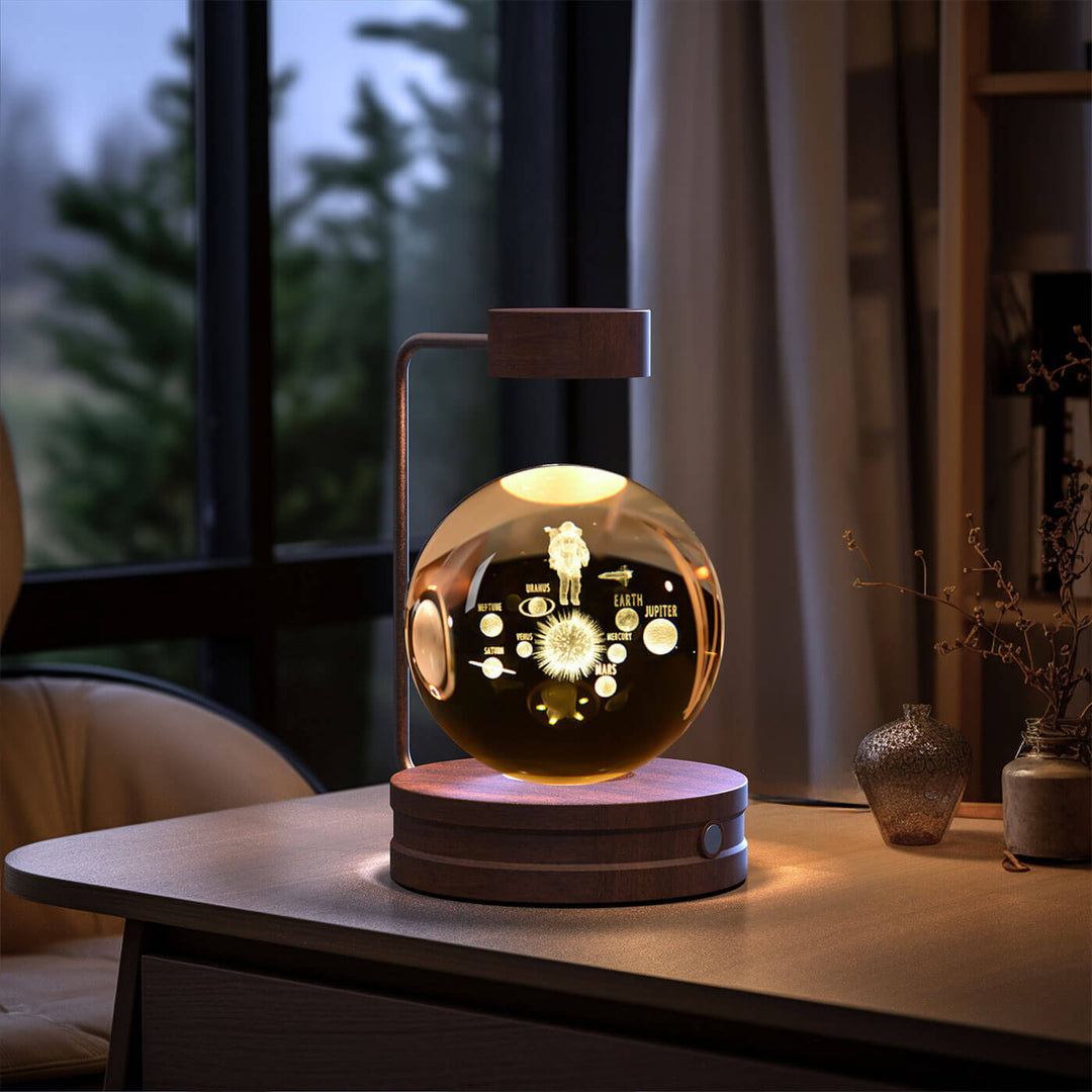 Crystal Ball Cosmic Dinosaur Indoor Night Light USB Power Warm Bedside Light Birthday Gift Night Lamp | Kalsten