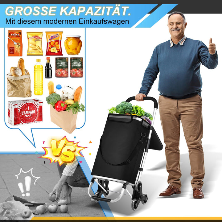 Shopping trolley shopping roller foldable 40L | Kalsten