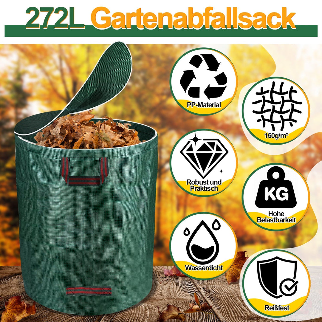 Garden waste bag garden sack 272L with lid | Kalsten