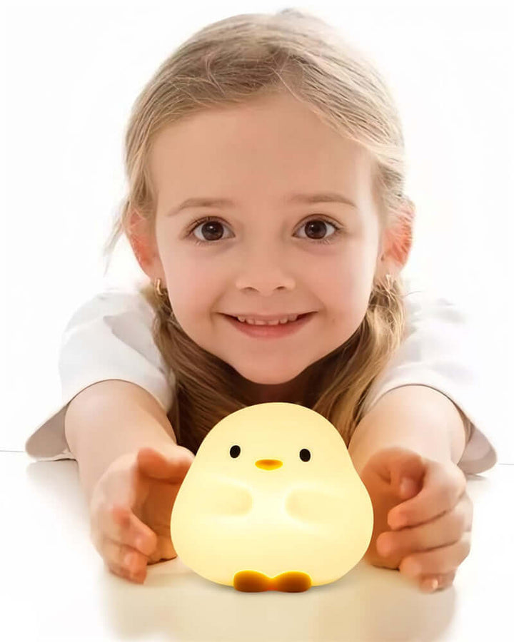 Cute Duck LED Night Lamp Cartoon Silicone USB Rechargeable Sleeping Light Touch Sensor Timing Bedroom Bedside Lamp For Kid Gift Home Decor | Kalsten
