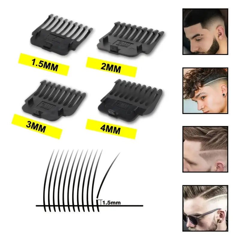 Kalsten | GroomMaster - 3-piece Professional Hair and Beard Care Set for Men, Wireless Trimmers with LED display, USB rechargeable