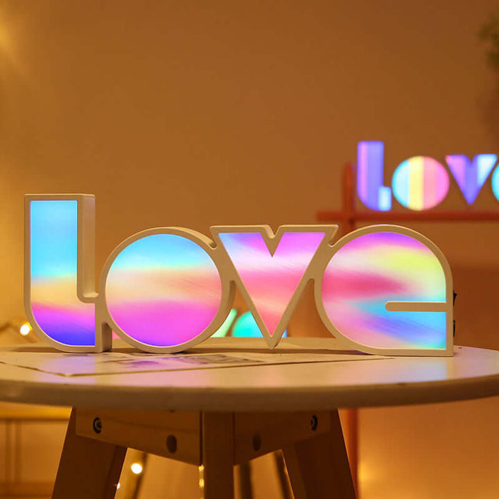 Valentines Day Decor LED LOVE Light Valentines Day Gift For Girlfriend Bithday Wedding Party Decoration Romantic Wedding Decor | Kalsten