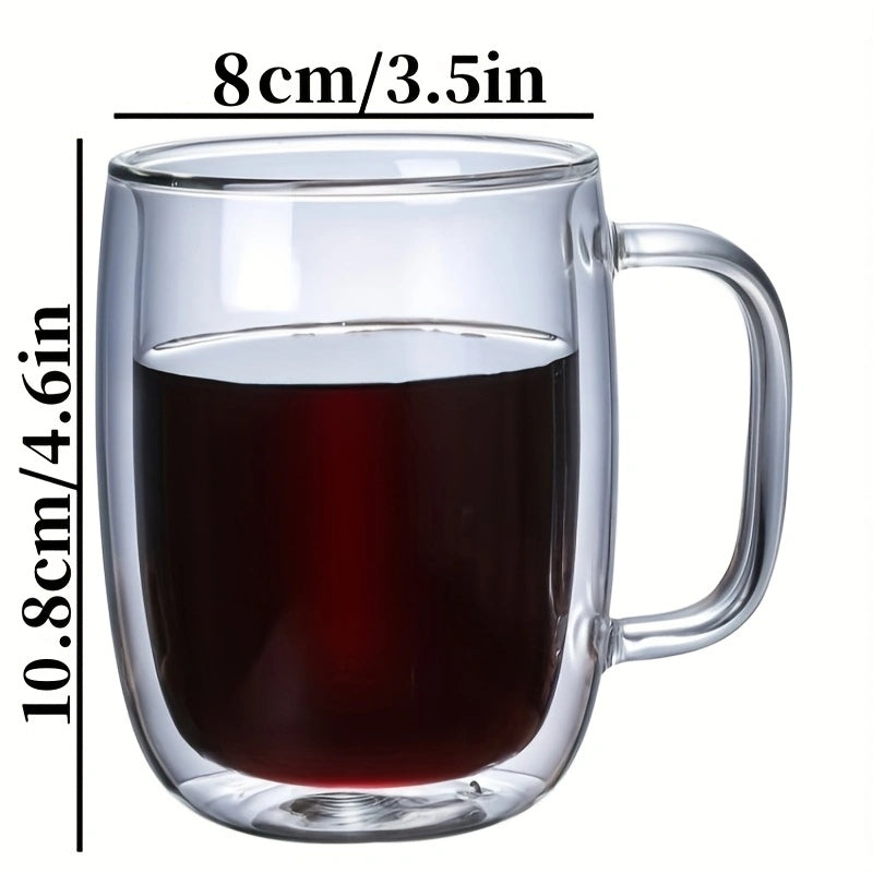 Kalsten | ThermoSip Double-walled Glass Mug – Borosilicate Glass, Heat Resistant & Elegant