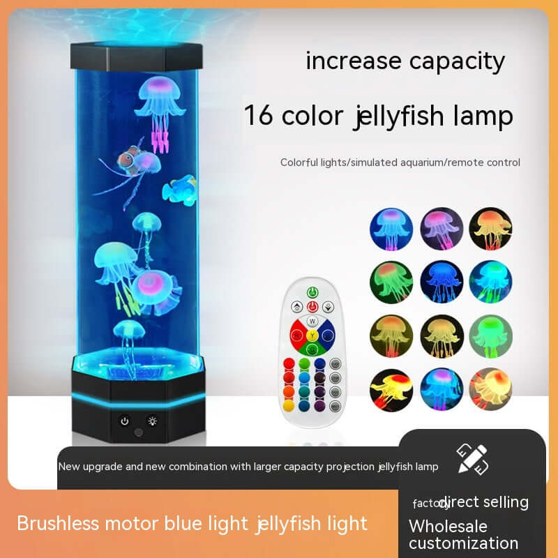 Jellyfish Lava Lamp, 17 Colors Changing, 15-inch Jellyfish Lamp with Remote Control | Kalsten