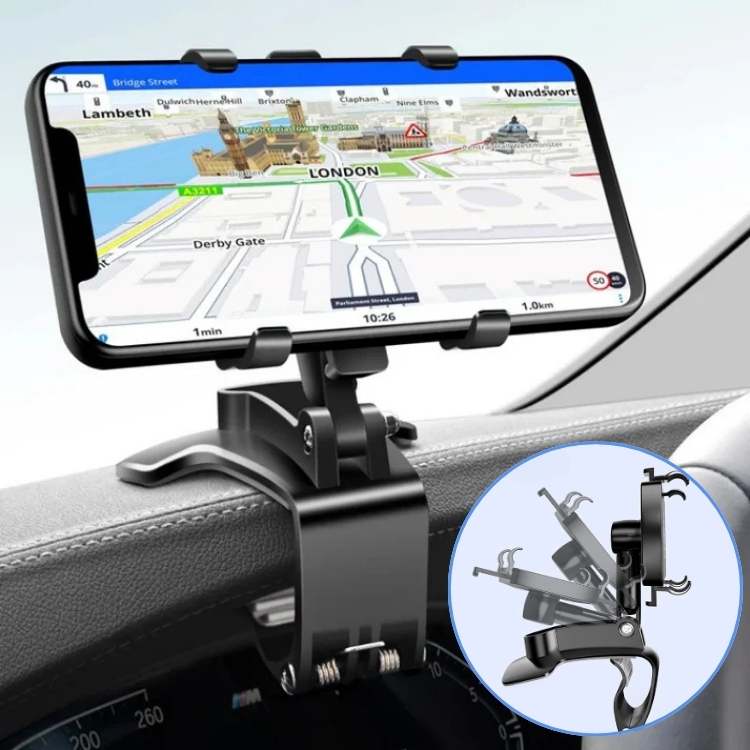 Kalsten | Adjustable Car Phone Holder | Anti-Slip Grip & Durable ABS for Safe Navigation and Hands-Free Calls