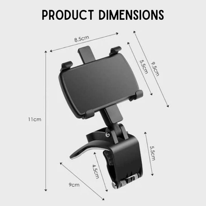 Kalsten | Adjustable Car Phone Holder | Anti-Slip Grip & Durable ABS for Safe Navigation and Hands-Free Calls