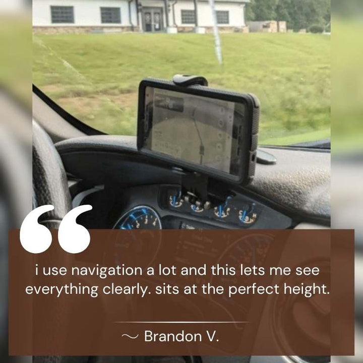 Kalsten | Adjustable Car Phone Holder | Anti-Slip Grip & Durable ABS for Safe Navigation and Hands-Free Calls