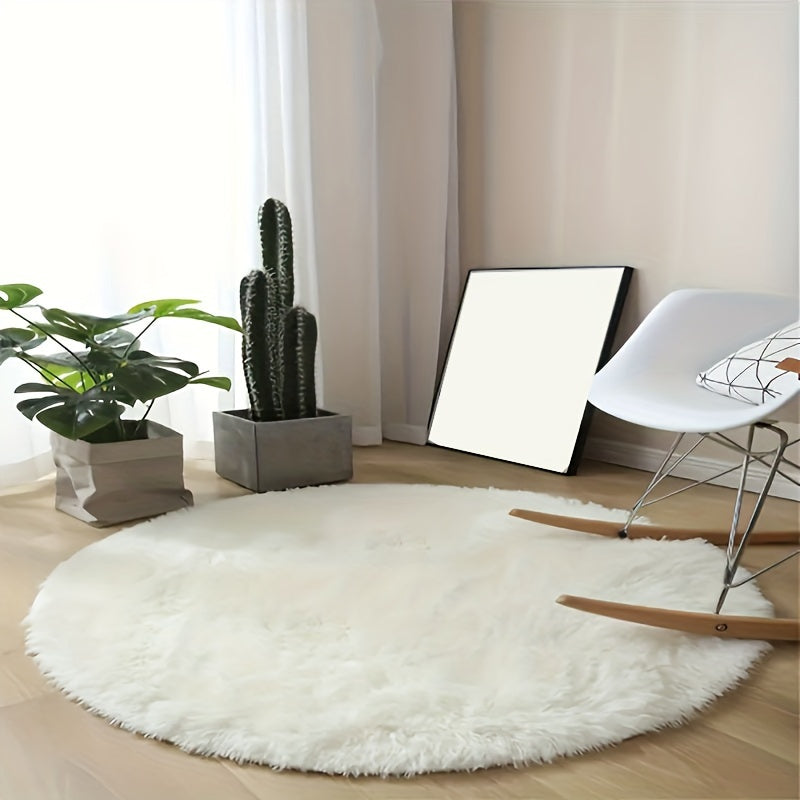 Cozy round plush rug – Ultra-soft rug for living room & bedroom | Kalsten