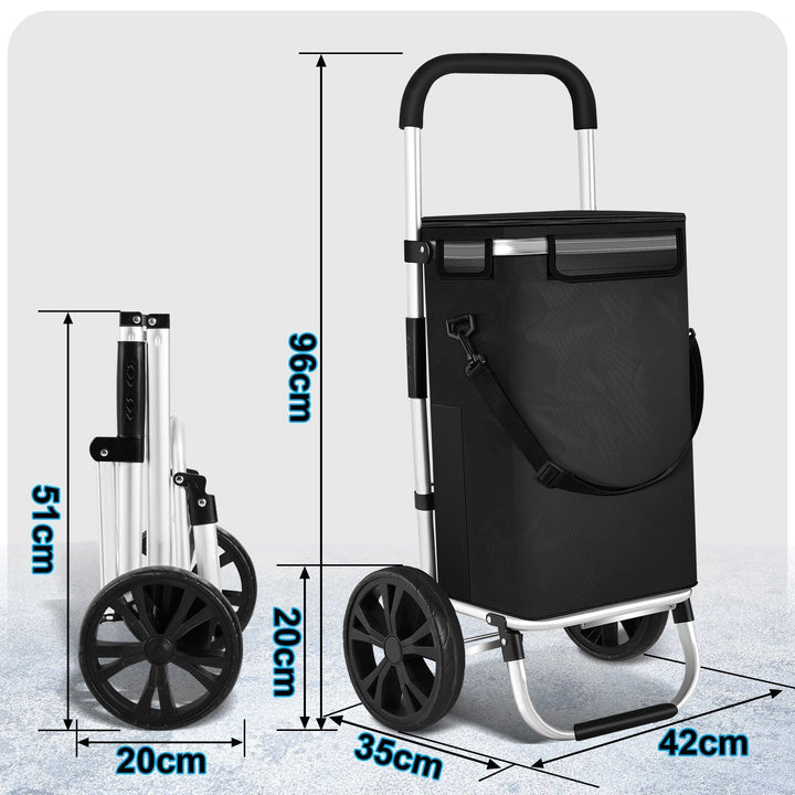 Shopping trolley shopping roller foldable 40L | Kalsten