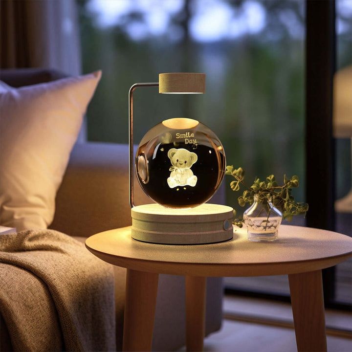 Crystal Ball Cosmic Dinosaur Indoor Night Light USB Power Warm Bedside Light Birthday Gift Night Lamp | Kalsten