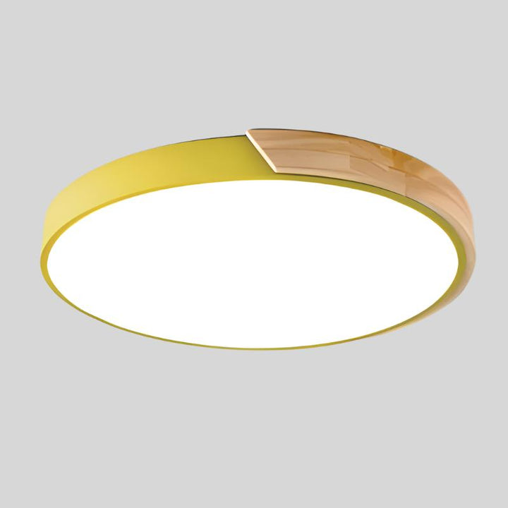 Modern Recessed Wood LED Ceiling Lamp Kalsten