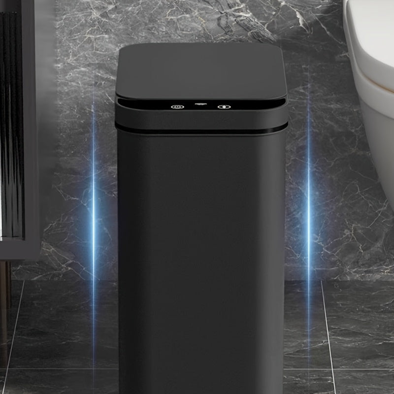 Set of 2 Smart Sensor Trash Bins – Touchless and Compact (Black) | Kalsten
