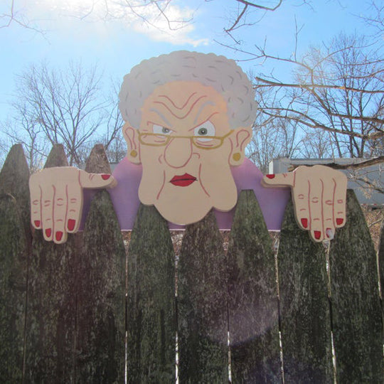 Kalsten | Fence Decoration Nosy Old Man and Lady Garden Yard Art