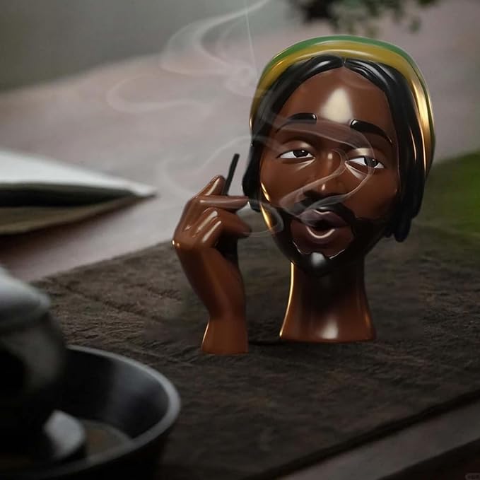 Kalsten | Incense Burner Statue | Artistic Resin Design | Backflow Smoke Effect | 7.8 in