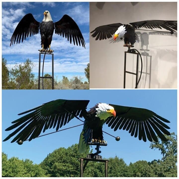 Kalsten | WindGarden | Metal Garden Twirler Wind Spinner with Ground Stake – Weather Resistant Decor