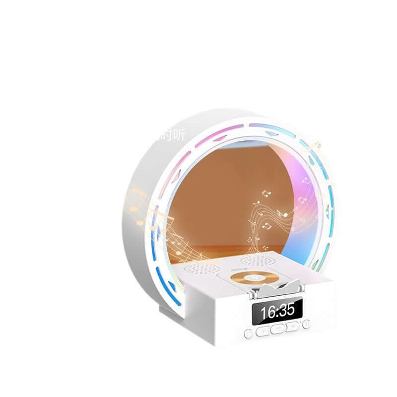 4 In 1 Wireless Bluetooth Speaker Charging Pad Bedside Lamp With Alarm Clock Wake-Up Light For Bedroom Support USB Drive TF Card | Kalsten