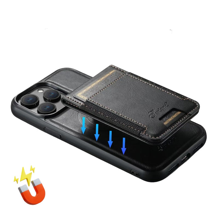 LuxCase Leather Phone Case with Card Slot and Stand – Suitable for iPhone | Kalsten