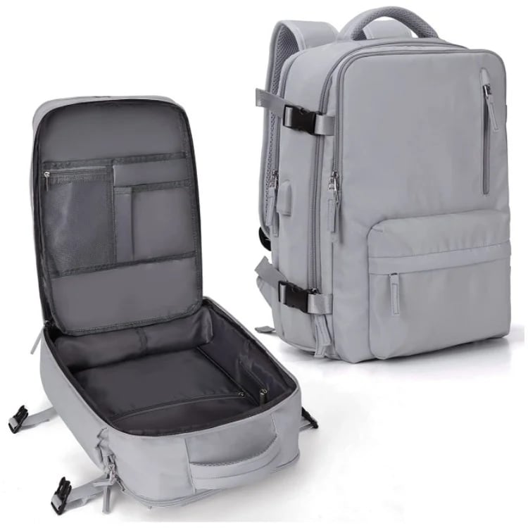 Kalsten | Travelliva Women's Travel Backpack 35 L | Waterproof & with USB Port | Anti-theft & Shoe Compartment | For Hiking, Daily Use & Travel