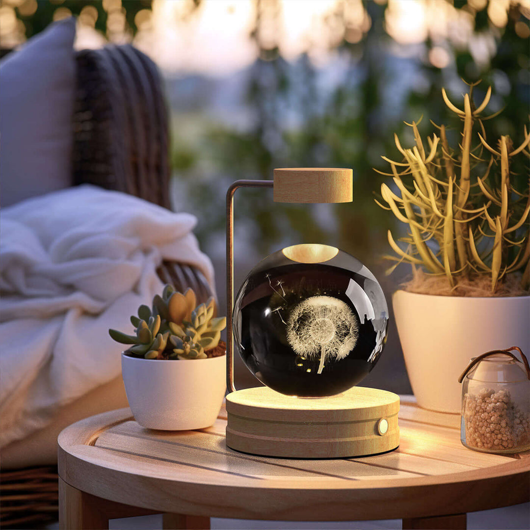 Crystal Ball Cosmic Dinosaur Indoor Night Light USB Power Warm Bedside Light Birthday Gift Night Lamp | Kalsten