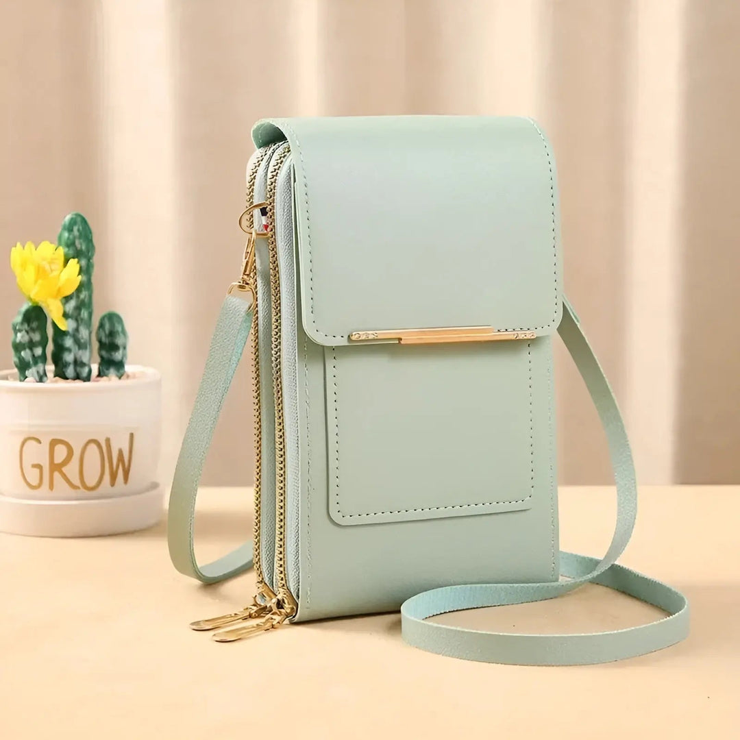 Soft Leather Shoulder Bag with Anti-Theft Protection - SafeTouch | Kalsten