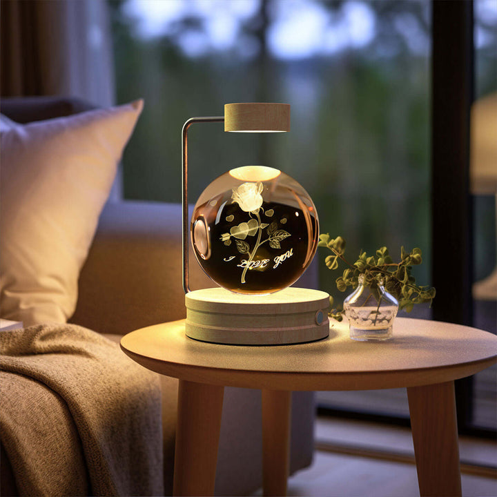 Crystal Ball Cosmic Dinosaur Indoor Night Light USB Power Warm Bedside Light Birthday Gift Night Lamp | Kalsten