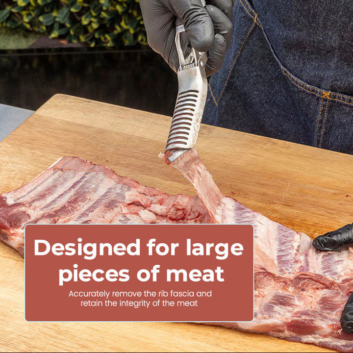 Kalsten | Rib Membrane Remover Tool | Stainless Steel | Ergonomic Handle | Easy Meat Prep