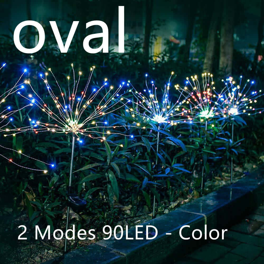 New Ground Plug Solar Fireworks Light LED Light String Copper Wire Outdoor Garden Decoration Star Lights Christmas Lights | Kalsten